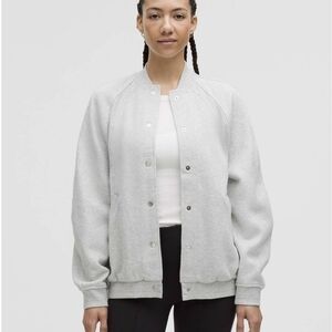 Lululemon Athletica Light Gray Bomber Jacket